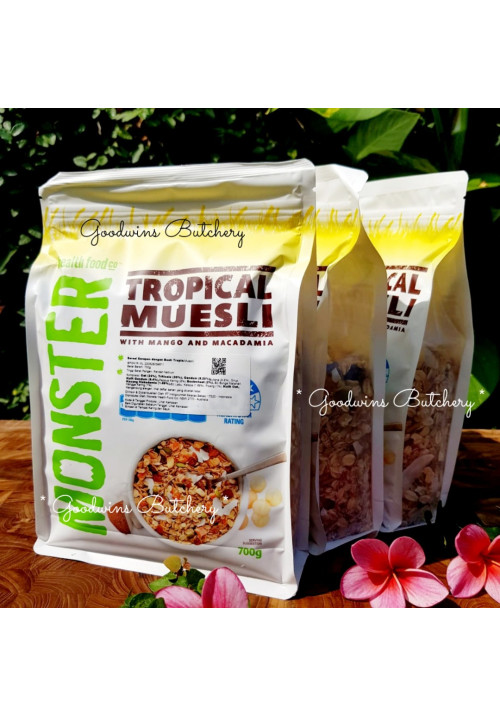 Monster Health Food Co. Australia MUESLI TROPICAL with mango & macadamia 700g